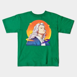 Isaac Newton Hand Drawn Kids T-Shirt